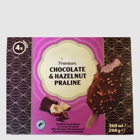 Šokolaadi & sarapuupähkli pralinee 4x90ml